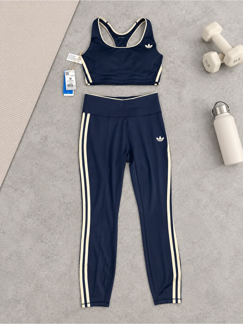 adidas Originals Women's Sport Superstar 7/8 Leggings & Matching Sports Bra NWT